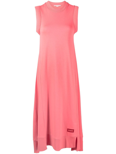 Stella Mccartney Logo-patch Detail Tank Dress In Pink