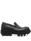Paloma Barceló Teseo Iris Leather Lug-sole Loafers In Black