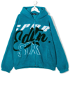 Dsquared2 Hooded Fleece-textured Jacket In Blue