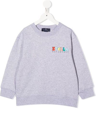 Stella Mccartney Kids' Crewneck Sweatshirt With Logo In Grey