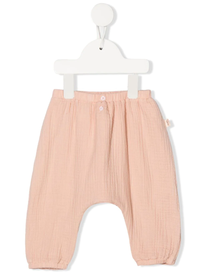 Teddy & Minou Babies' Straight-leg Track Trousers In Pink