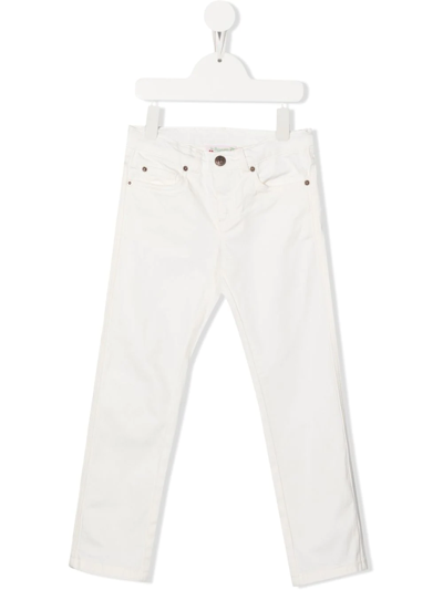 Bonpoint Kids' Bonnie 修身长裤 In White