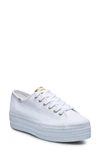Keds Triple Up Platform Sneaker In White Gold