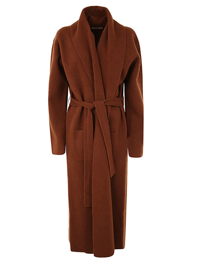 Nuur Boiled Coat In Brown