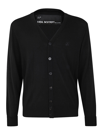 Neil Barrett Knitted Cardigan In Black Off White