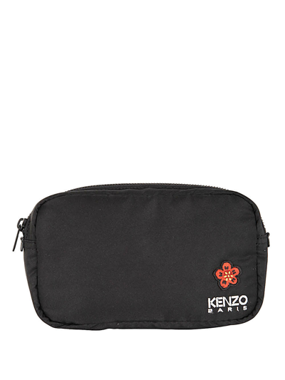 Kenzo Crest Crossbody Bag In Black