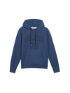 Golden Goose Midshipman-blue Journey Collection Sweatshirt With Golden 78 Lettering And Rain-effect Treatment In Ensign Blue
