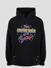 BALENCIAGA RAINBOW LOGO PRINT HOODIE