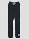 Thom Browne Logo Patch Track Pants In Blue