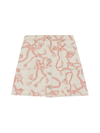Ganni Printed Mini Skirt In Egret