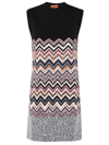 Missoni Striped Crochet-knit Wool-blend Mini Dress In Gw Multicolor Dark