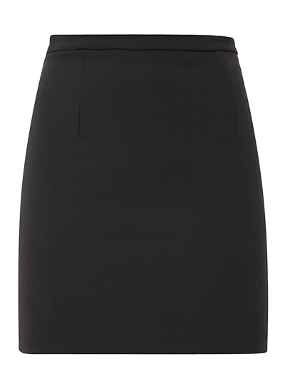 Elisabetta Franchi Mini Skirt With Enamelled Buttons In Black
