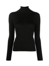 P.a.r.o.s.h Parosh Leila Wool Turtleneck Sweater In Fantasy Black