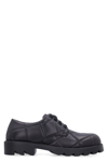 Bottega Veneta Strut Grid Quilted Leather Lace-up Shoes In Black