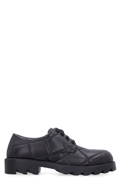 Bottega Veneta Strut Grid Quilted Leather Lace-up Shoes In New