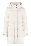 Woolrich Alsea Feather-down Hooded Parka In Panna