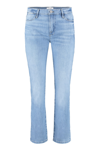 Frame Le High Ankle Straight Leg Jeans In Blue