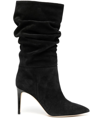 PARIS TEXAS BLACK SUEDE ANKLE BOOTS