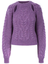 ISABEL MARANT PURPLE WOOL BLEND JUMPER