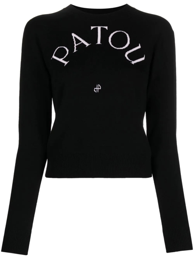 Patou Black Merino Wool Jumper