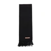 Acne Studios Canada Skinny Wool Scarf In Black