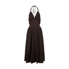 Bottega Veneta Cotton Spalline Dress . In Cocoa