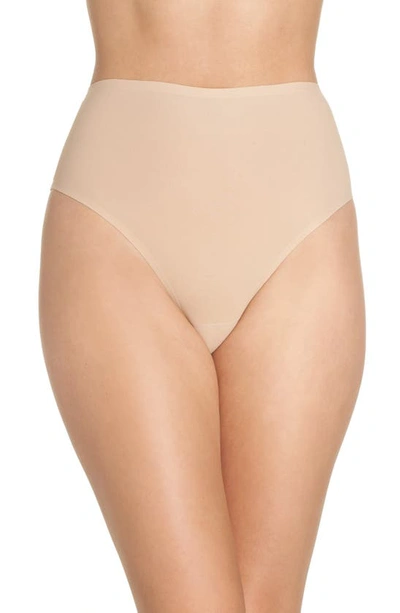 Chantelle Lingerie Chantelle Intimates Soft Stretch Seamless Retro Thong In Ultra Nude