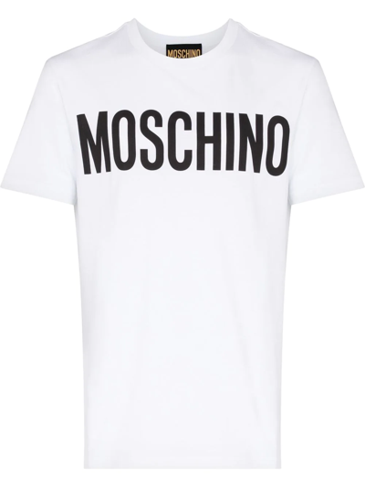 Moschino Logo-print Organic Cotton T-shirt In White