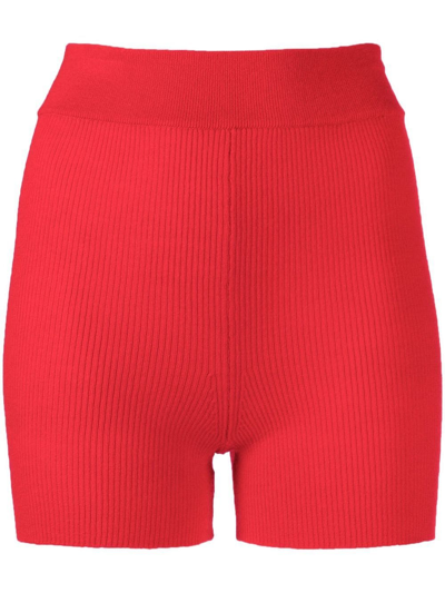 Cashmere In Love Alexa Knit Cycling Shorts In Red