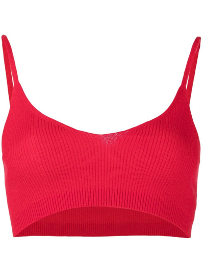 Cashmere In Love Alessi Cashmere-blend Bralette In Red