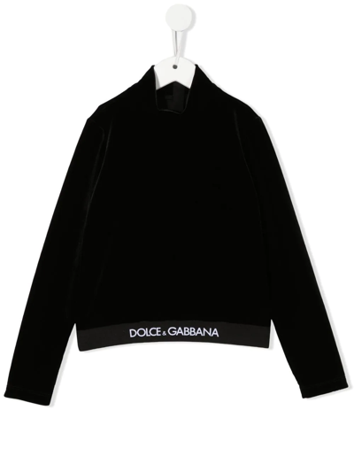 Dolce & Gabbana Logo-waistband Detail Jumper In Schwarz