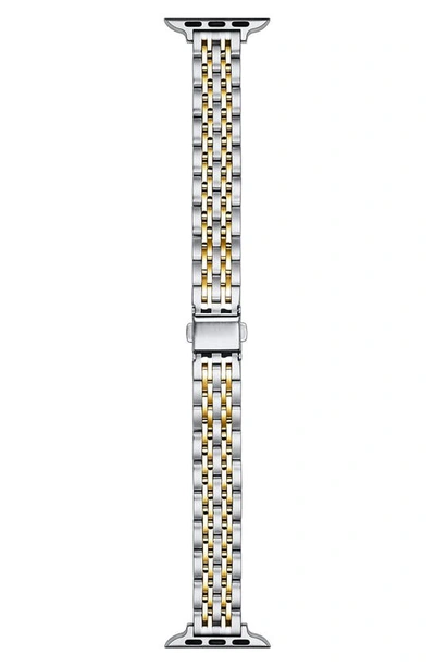 The Posh Tech Rainey Two-tone Stainless Steel Skinny Apple Watch® Bracelet Watchband In Silver/ Gold