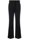 Stella Mccartney Black Cropped Bootcut Trousers In Nero