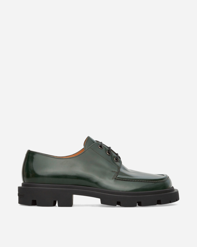 Maison Margiela Square-toe Lace-up Derby Shoes In Green