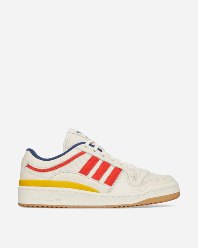 Adidas Consortium Wood Wood Forum Low Leather, Mesh And Suede Sneakers In Multicolor