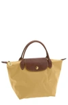 Longchamp 'mini Le Pliage' Handbag - Metallic In Curry