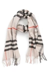 BURBERRY GIANT ICON CHECK CASHMERE SCARF,3690738
