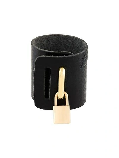 Absidem Padlock Bracelet In Black