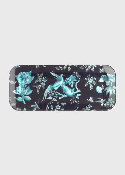 Fornasetti Coromandel Tray, 25" X 60" In Blue Multi