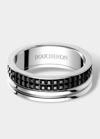 Boucheron 18k White Gold Quatre Black Edition Large Ring, Eu 52 / Us 6