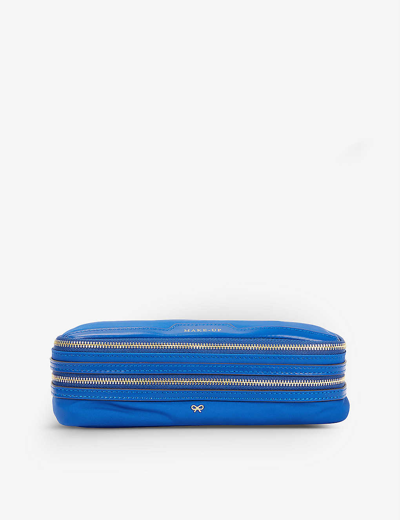 Anya Hindmarch Make-up Nylon Pouch In Blue