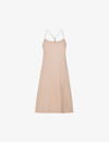 Skin Candice Scoop-neck Organic-cotton Chemise In Portobello