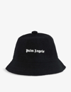 PALM ANGELS BRANDED COTTON BUCKET HAT