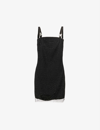 Alyx Crystal-embellished Mesh Mini Dress In Black