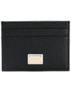 Dolce & Gabbana Leather Card Holder In Black