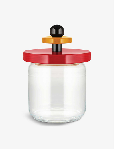 Alessi Es16 Beechwood And Glass Jar 17cm In Nocolor
