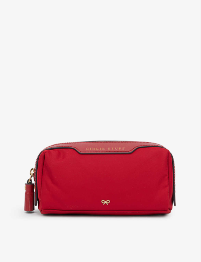 Anya Hindmarch Womens Red Girlie Stuff Recycled-nylon Zip Pouch