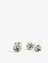 Babette Wasserman London Knot Rhodium-plated Cufflinks In Rhodium