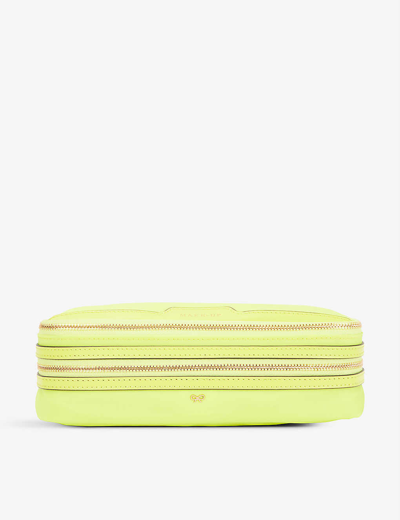 Anya Hindmarch Make-up Nylon Pouch In Yellow