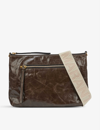 Isabel Marant New Nessah Leather Crossbody Bag In Khaki